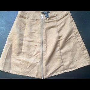 Forever 21 Suede Khaki/Cream Skirt